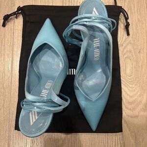 THE ATTICO Venus embellished satin pumps